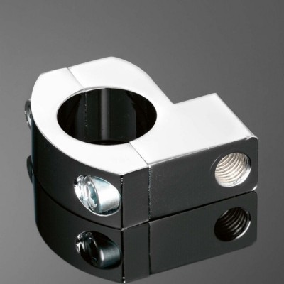 Univerzální objímka Highway Hawk na řidítka 25mm, pro zpětná zrcátka, chrom (1ks)